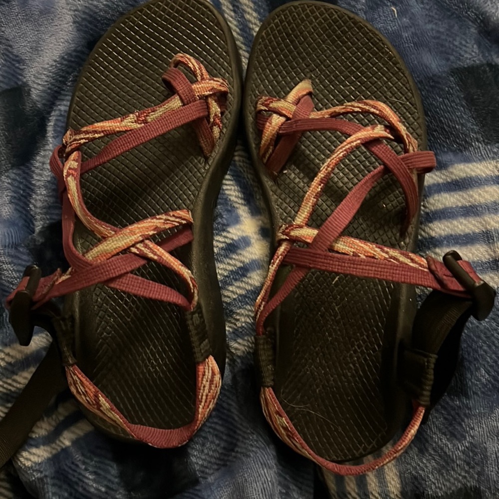 Chaco sandals with toe straps